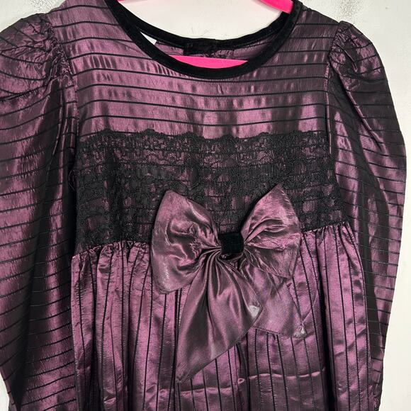 JO LENE Vintage Gothic Dress Girls Sz 6 Halloween Haunted Goth Wednesday Costume - Picture 4 of 9